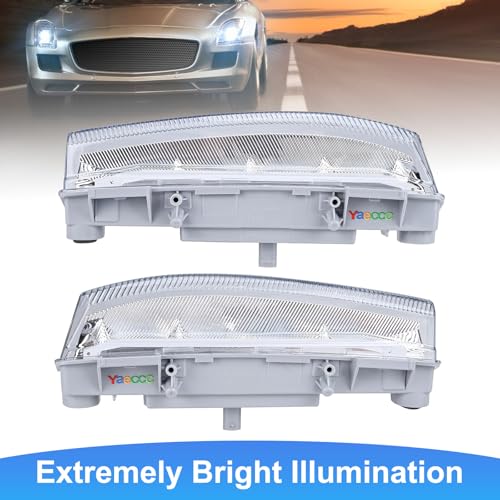 Yaeccc Pair of Fog Lamp LED Daytime Running Lamp Fog Light Compatible with 2007-2015 Mercedes Benz C Class W204 C250 C300 C350 E Class W212 E350 - Image 3
