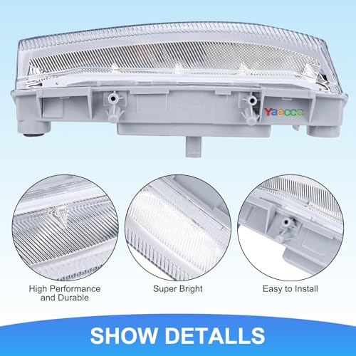 Yaeccc Pair of Fog Lamp LED Daytime Running Lamp Fog Light Compatible with 2007-2015 Mercedes Benz C Class W204 C250 C300 C350 E Class W212 E350 - Image 2