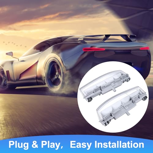 Yaeccc Pair of Fog Lamp LED Daytime Running Lamp Fog Light Compatible with 2007-2015 Mercedes Benz C Class W204 C250 C300 C350 E Class W212 E350 - Image 4