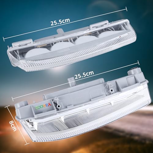 Yaeccc Pair of Fog Lamp LED Daytime Running Lamp Fog Light Compatible with 2007-2015 Mercedes Benz C Class W204 C250 C300 C350 E Class W212 E350 - Image 5