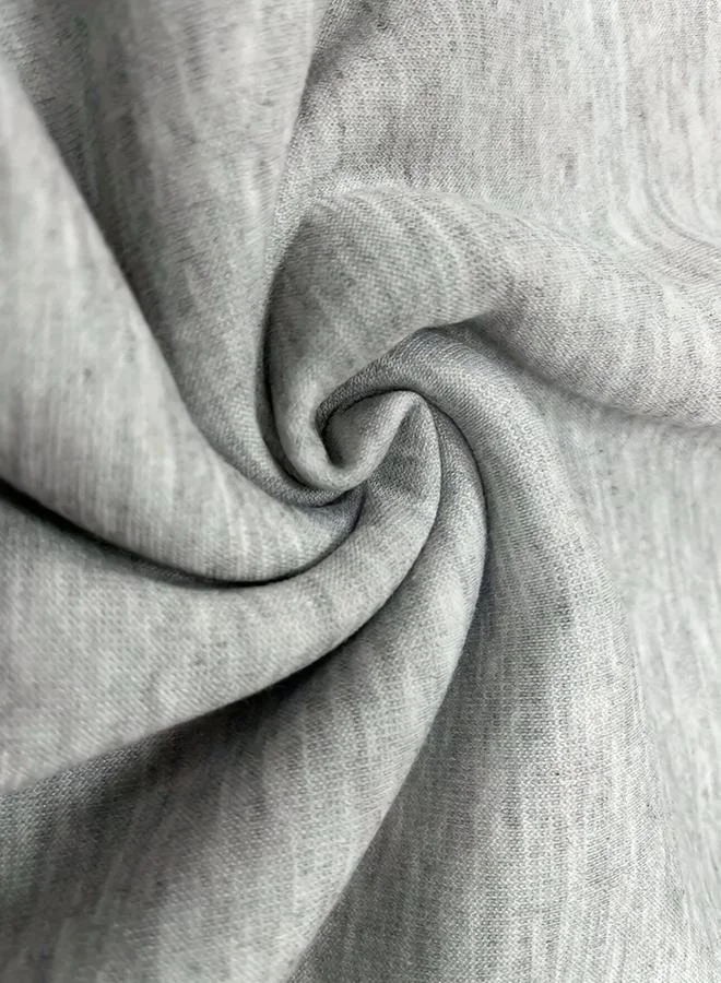 Take Two Grey Relaxed Fit Hoodie with Quarter Zip