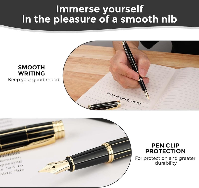 ChicAbode Luxury Fountain Pen,Fine Nib, Exquisite Pen Gift Set for Men&Women- Nice Pens - Image 3