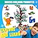 cumeysnon 1800 Pieces Building Bricks SetBuilding Bulks Blocks with 1 Packs 24x24 Studs Sticky Plates205 Pcs Flowers and Tree Set 14 Colors 18 Random Bulk Shapes Creative Toy Gift for Boys Girls - Image 4