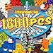 cumeysnon 1800 Pieces Building Bricks SetBuilding Bulks Blocks with 1 Packs 24x24 Studs Sticky Plates205 Pcs Flowers and Tree Set 14 Colors 18 Random Bulk Shapes Creative Toy Gift for Boys Girls - Image 3