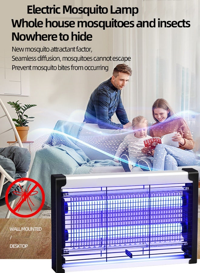 Electric Bug Zapper Summer Indoor Electric Bug Zapper 20W Purple UV Light Fruit Flies Mosquito Killer Lamp Insect Killer Plug in Fly Trap for Home Outdoor  - Image 2