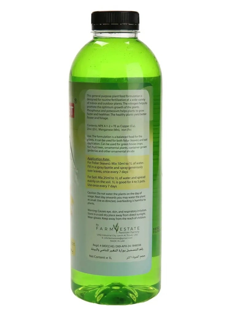 GROW FAST Grow Fast Liquid Fertilizer Best For Indoor & Outdoor Plants 1Liter  - Image 3