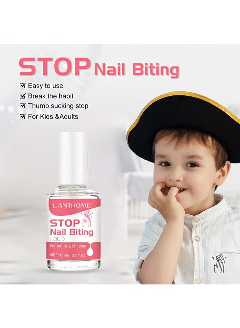 Lanthome Nail Biting Treatment for Kids, Natural Thumb Sucking Pain Relief for Kids, Bitters, Plant Extracts (15ml) - Image 2