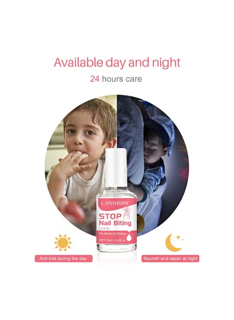 Lanthome Nail Biting Treatment for Kids, Natural Thumb Sucking Pain Relief for Kids, Bitters, Plant Extracts (15ml) - Image 5