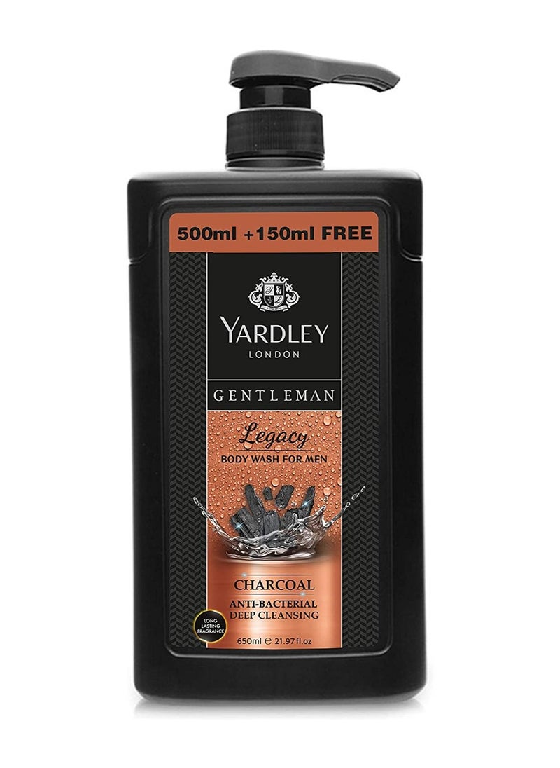 Yardley Yardley London Body Wash Gentleman Legacy For Men'S, Anti Bacterial Deep Cleansing, 650 Ml  - Image 1