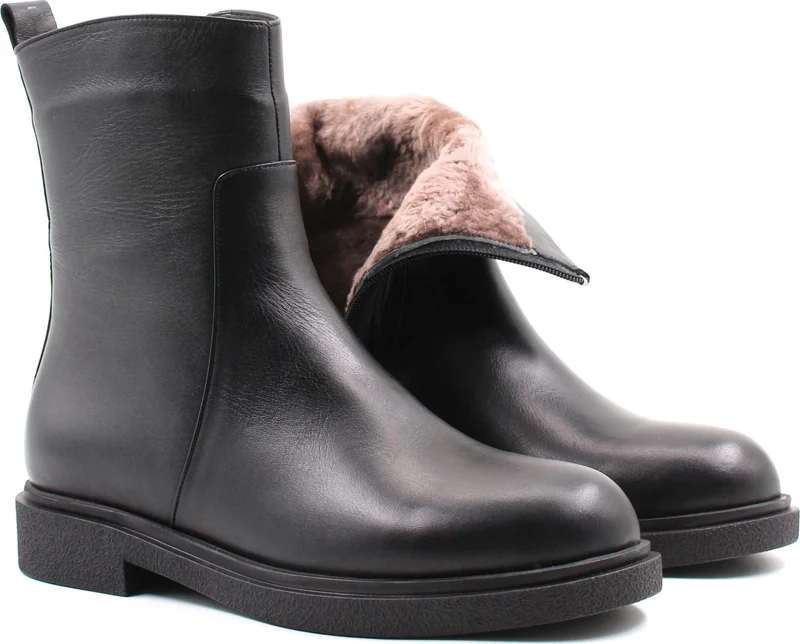 Fast Step Leather Fur Women's Classic Boots 866KZA321