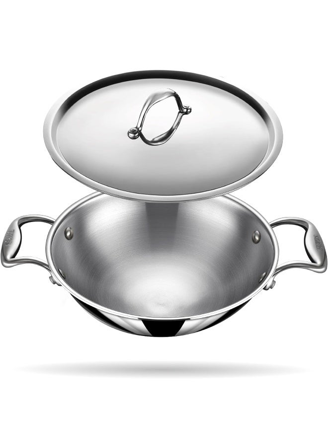 Stahl قدر ستال ثلاثي الفولاذ المقاوم للصدأ مع غطاء - Image 1