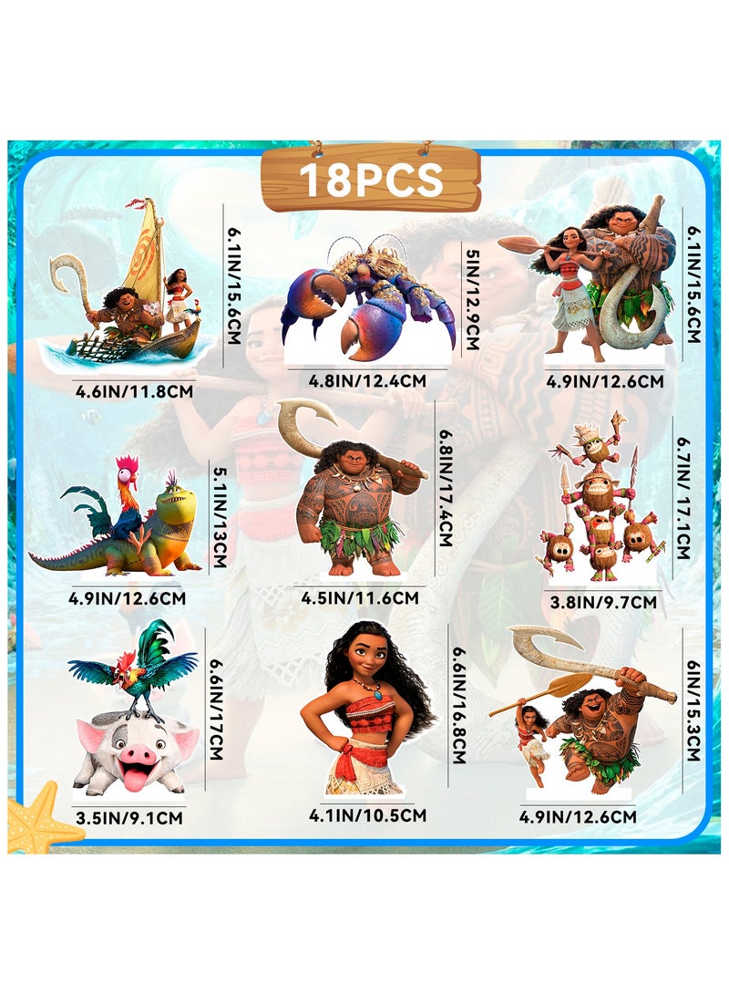 FRUITFUL PARTY Moana Centerpieces, 9pcs Moana Birthday Party Table Centerpieces Set - Moana Party Centerpieces, Moana Honeycomb Centerpieces & Moana Themed Centerpieces for Moana Party or Moana Table Decorations - Image 3