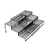 Mind Reader 3TSHELF2-BLK 3 Tier Multi Purpose Kitchen Storage Organizer Steps, 2 Pack, Metal Mesh, Black - Image 2