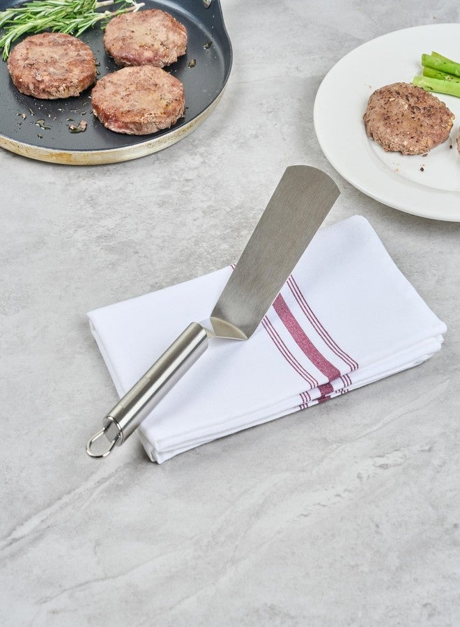 ريستورنت وير ملعقة تقليب من الفولاذ المقاوم للصدأ مقاس 11 بوصة من ريستورانت وير - ملعقة مطبخ ألمانية قياسية بمقبض مريح، مقاومة للحرارة - ملعقة فولاذية شديدة التحمل لتقليب البرغر والبيض واللحوم - Image 3