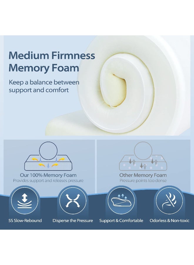 HOMCA Cervical Pillow Memory Foam Pillows - Contour Memory Foam Pillow for Neck Pain Relief, Orthopedic Neck Bed Pillow for Side Sleepers Back and Stomach - Image 4