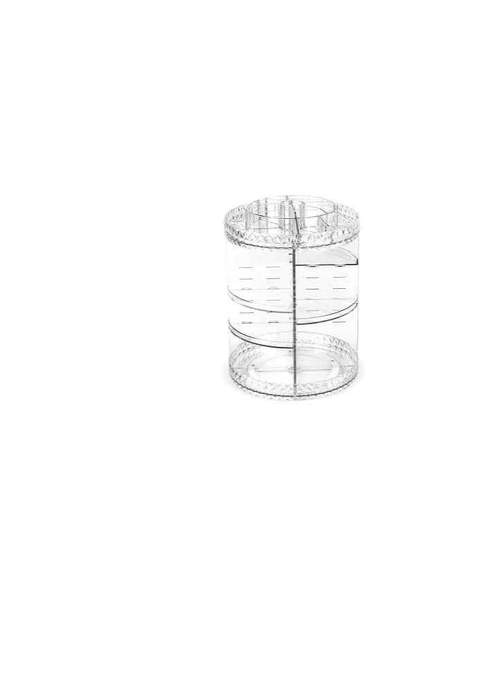 Generic 360 Degree Rotating Makeup Organizer Adjustable Multi-Function Cosmetic Storage Box with Large Capacity, Fits Different Types of Cosmetics and Accessories 
