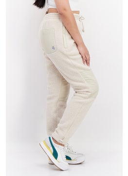 Fourlaps Women Regular Fit Textured Pant, Beige  - Image 2