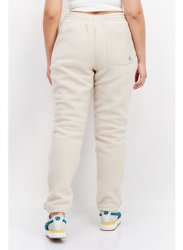 Fourlaps Women Regular Fit Textured Pant, Beige  - Image 4
