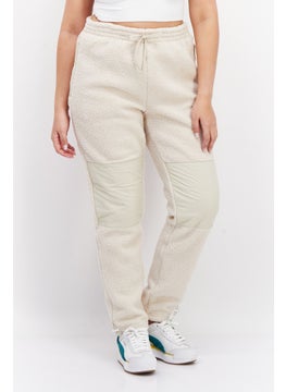 Fourlaps Women Regular Fit Textured Pant, Beige  - Image 1