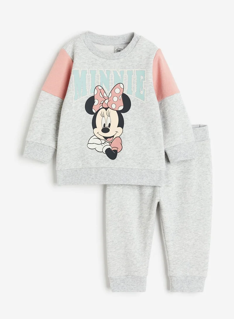 اتش اند ام Kids 2 Piece Graphic Sweatshirt & Pyjama Set