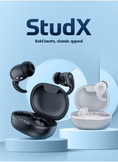 Faster StudX Wireless Earbuds with Active Noise Cancellation (ANC) - 25 Hours Playtime with Bluetooth 5.4 - HiFi Stereo Sound Airpods - Gaming Bluetooth Earphones with Ultra-Low Latency - Deep Bass, IPX4 Water Resistant - For Exercise, Gym - Compatible with iPhone & Android (Black)  - Image 3