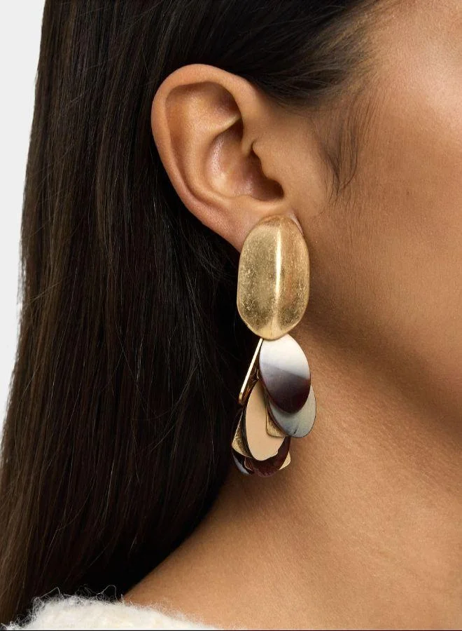 بارفوا أقراط بيضاوية ماكسي مع بتلات