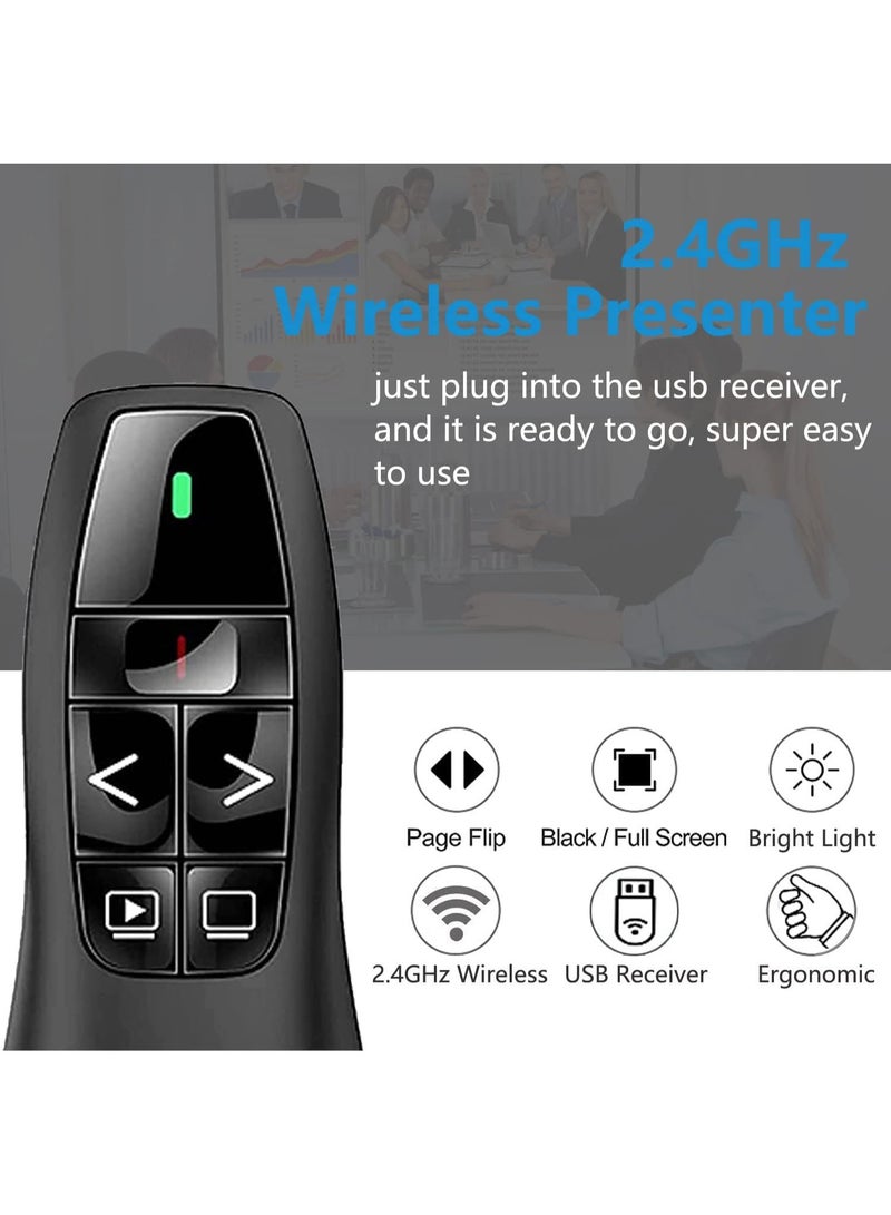 Wireless Presenter Remote Clicker for PowerPoint Presentation Remote, RF 2.4GHz PPT PowerPoint Clicker Presentation Pointer Google Slide Advancer for Mac, Computer, Laptop - Image 3