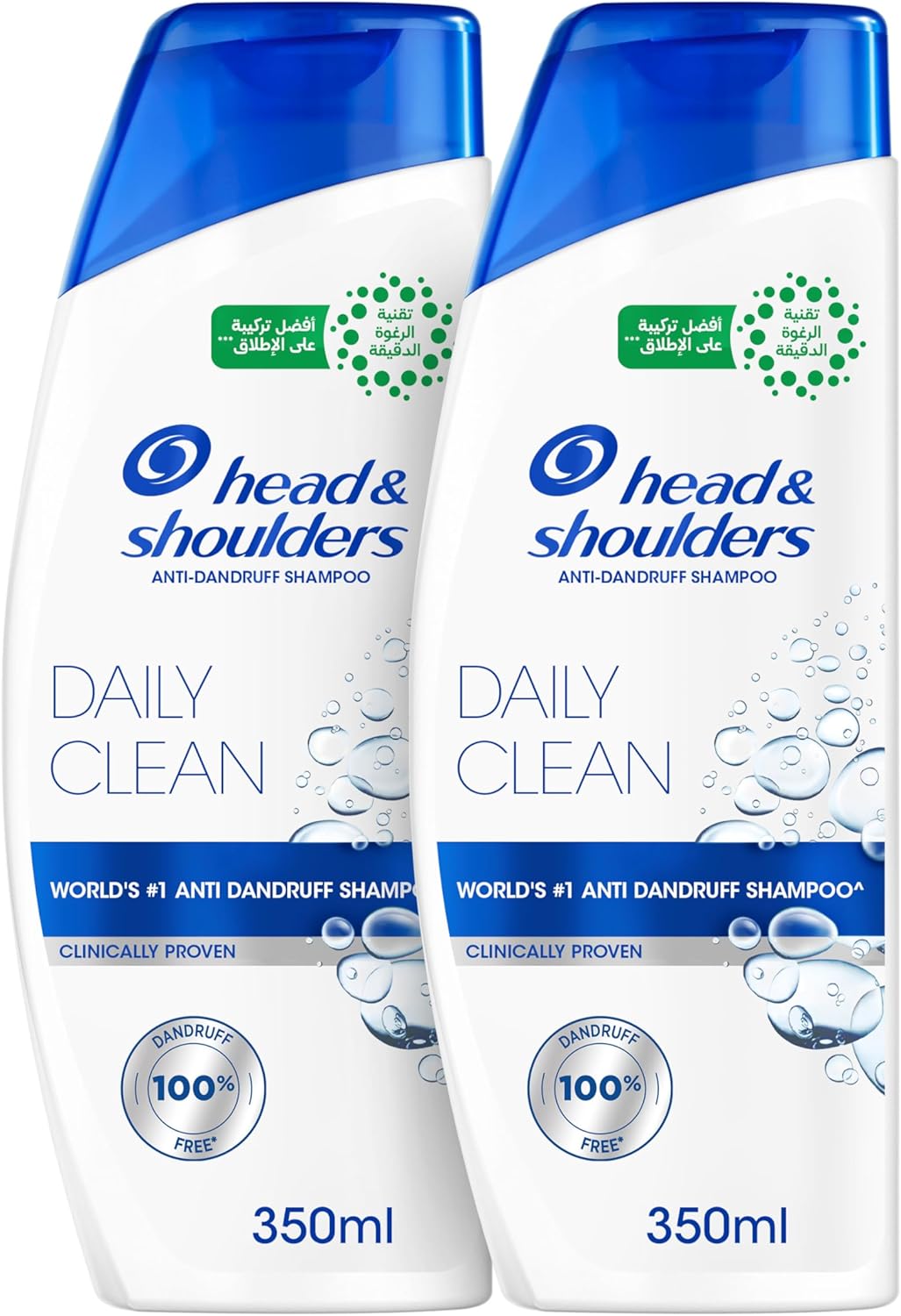 Head & Shoulders Daily Clean Anti-Dandruff Shampoo, with MaxFoam Technology Dandruff Won’t Come Back, Clinically Proven, 350ml+350ml
