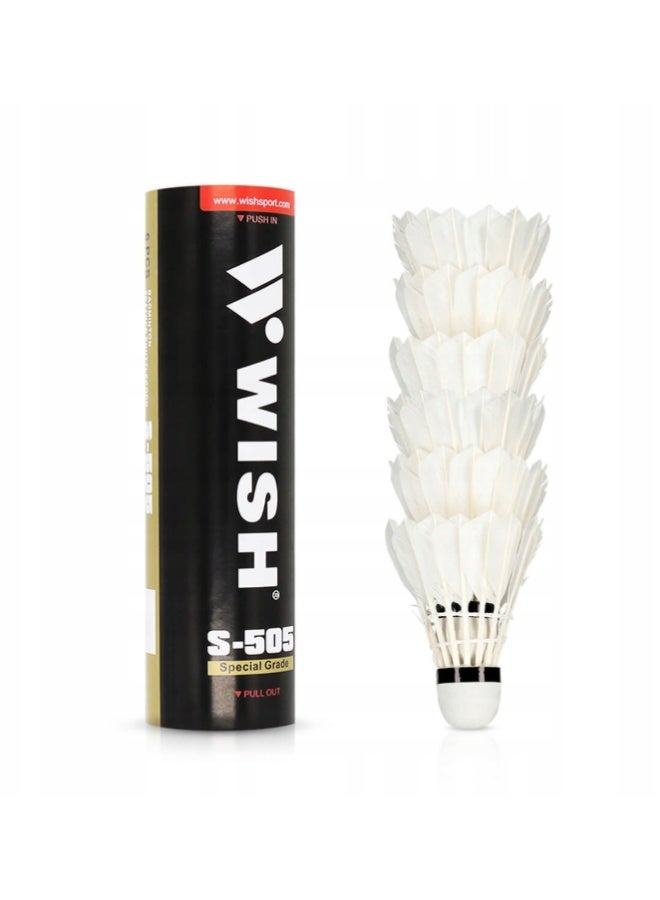Wish Premium Goose Feather Badminton Shuttlecocks – High-Speed Durable Birdies for Indoor & Outdoor Training, Practice, and Matches – Stable Flight & Long-Lasting for Recreational and Professional Use - Image 1