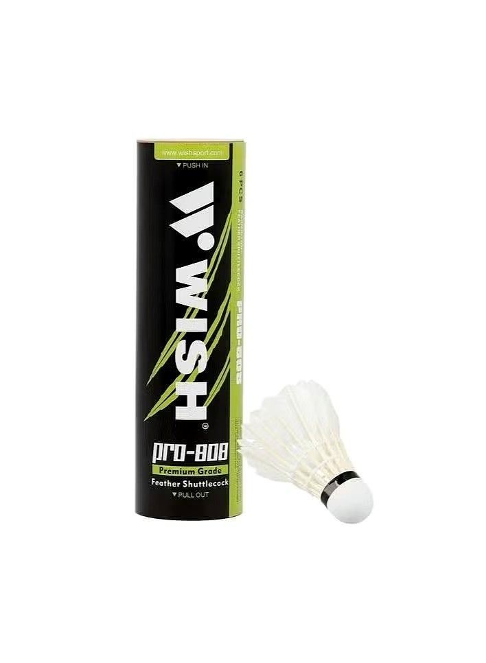 Wish Premium Goose Feather Badminton Shuttlecocks – High-Speed Durable Birdies for Indoor & Outdoor Training, Practice, and Matches – Stable Flight & Long-Lasting for Recreational and Professional Use - Image 1