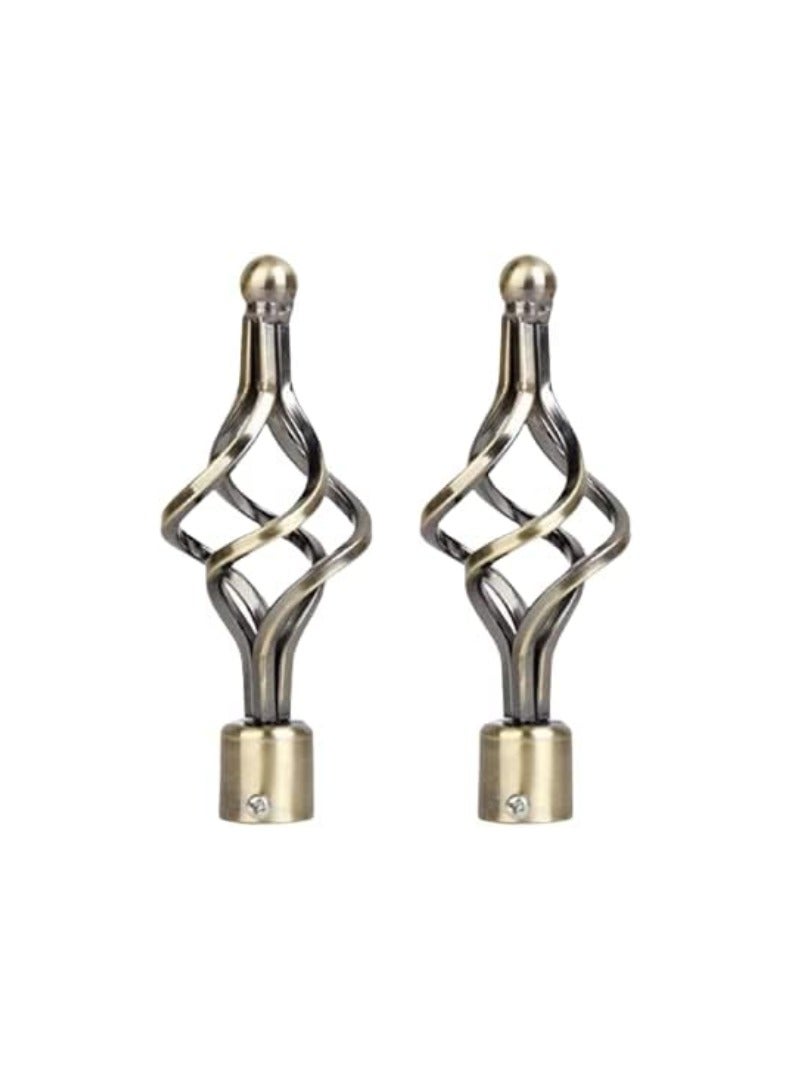 KNP Roman Adjustable Curtain Rod, Metal Double Rod Window Treatment Rod Drapery Rod Silver - Image 2