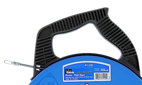 IDEAL INDUSTRIES INC. 31-092 Zoom Fish Tape - 100 ft. Pulling Tape w/Metal Eyelet, Stainless Steel Strands, Tuff-Grip Pro Case - Image 2