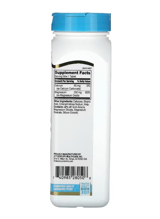 21st Century Magnesium 250 mg 250 Tablets - Image 2