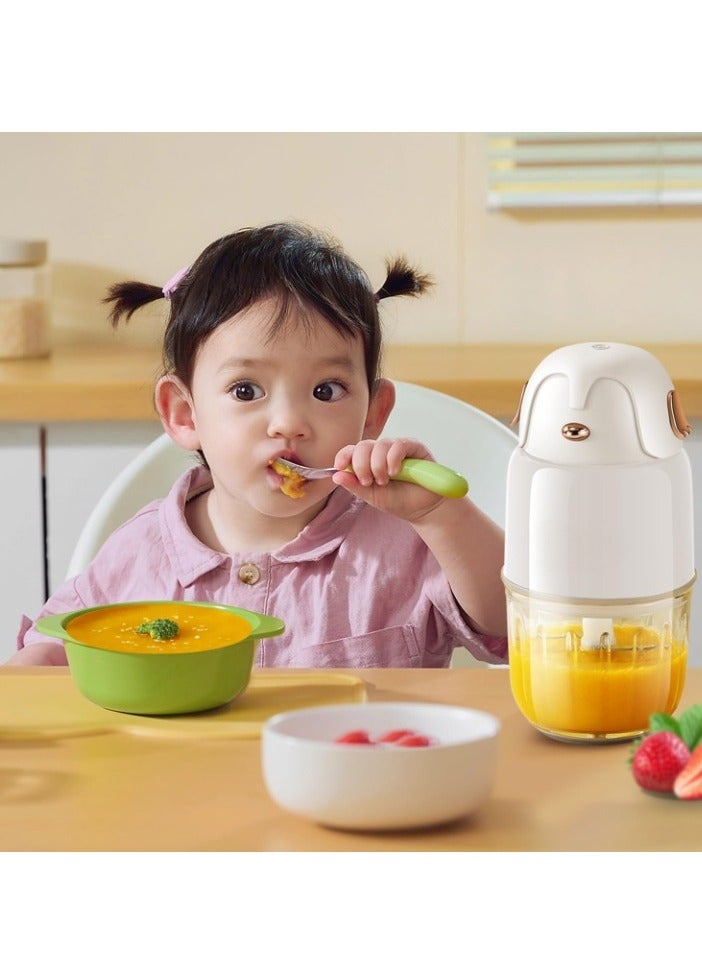 Baby Food Maker, Lightweight Portable Baby Food Processor, Efficient Food Blender For Baby Food, Food Puree Maker For Vegetable Fruit Baby Food, (1pc, 316 Steel 8 Leaves Double Cups And Double Blades)  - Image 2
