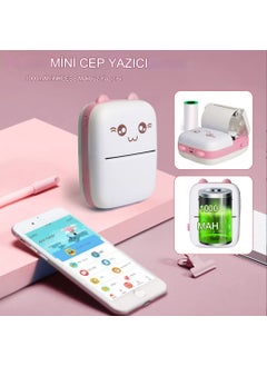 Qasul Portable Mini Pocket Printer Bluetooth Connected Compatible with Phone Computer and Tablet  - Image 3