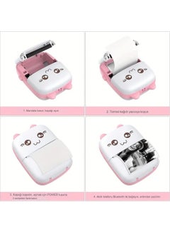 Qasul Portable Mini Pocket Printer Bluetooth Connected Compatible with Phone Computer and Tablet  - Image 5