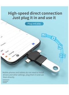 Bukela USB OTG Adapter Lightning Male to USB A Female Data Sync Compatible for Samsung for IPhone15 Ipad Pro Air Mini 14 13 12 11 Pro Card Reader, Mouse, Keyboard, Flash Drive Android Micro USB C Type-C  - Image 4