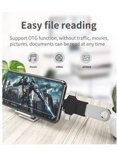 Bukela USB OTG Adapter Lightning Male to USB A Female Data Sync Compatible for Samsung for IPhone15 Ipad Pro Air Mini 14 13 12 11 Pro Card Reader, Mouse, Keyboard, Flash Drive Android Micro USB C Type-C  - Image 5
