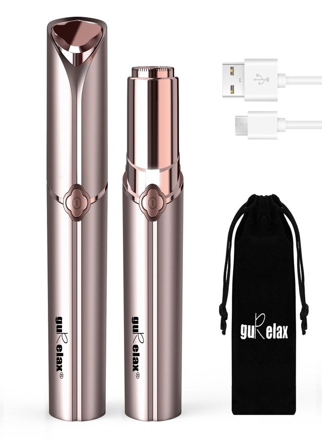 جوريلاتكس جهاز إزالة شعر الوجه للنساء، قابل لإعادة الشحن، غير مؤلم، لإزالة شعر الوجه والشفة والذقن، مع حقيبة مخملية. - Image 1