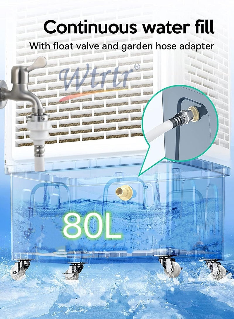Wtrtr 80 Liters Evaporative Air Cooler for Home - Image 3