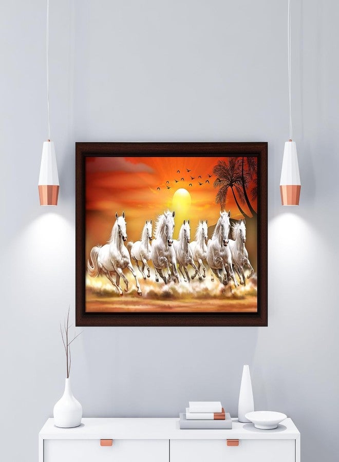Masstone Seven Horses Vastu Painting with Frame For Vastu (50X35 CM) | Wall Painting for Decor Home/Office/Living Room (8433-R) - Image 5