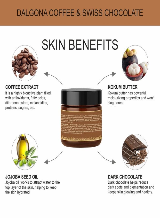 بودي جولد كريم زبدة الجسم بودي جولد مع قهوة دالغونا والشوكولاتة السويسرية، مغذي، ينعم ويرطب البشرة لفترة طويلة، خالٍ من البارابين والكبريتات، 100 غرام - Image 5