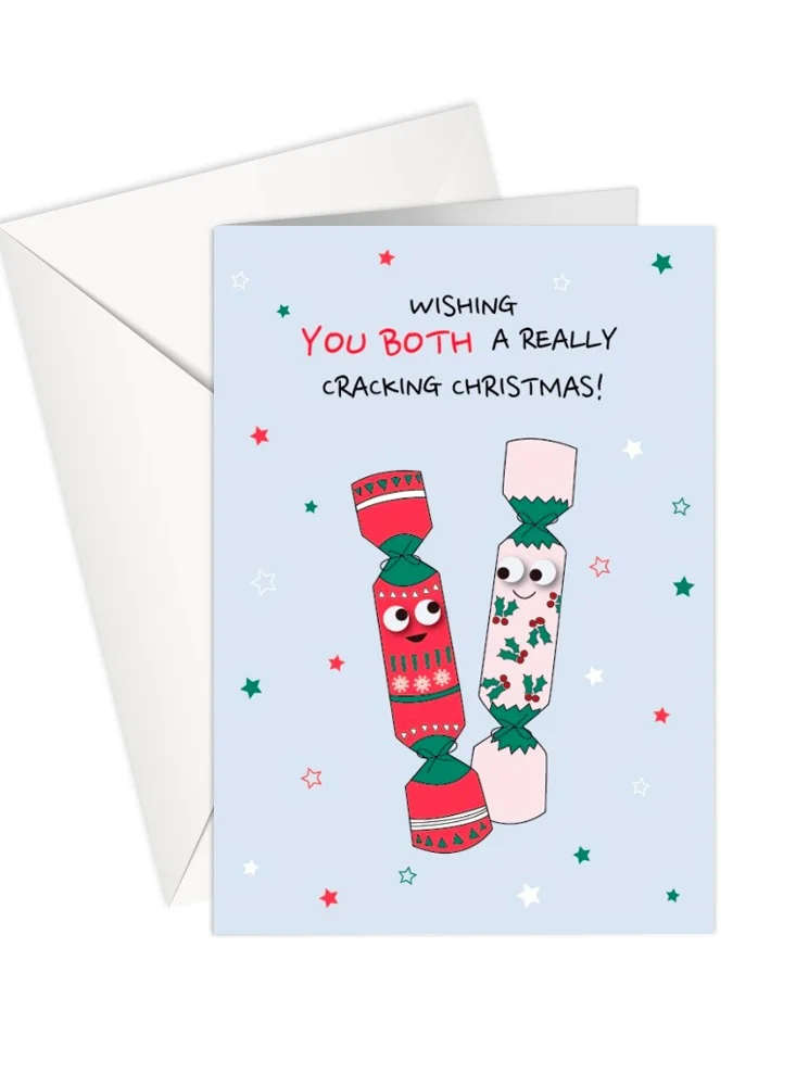 Share The Love Wishing You Both A Really Cracking Christmas | Christmas Greeting Card - Beautiful Festive Greeting for the Holiday Season