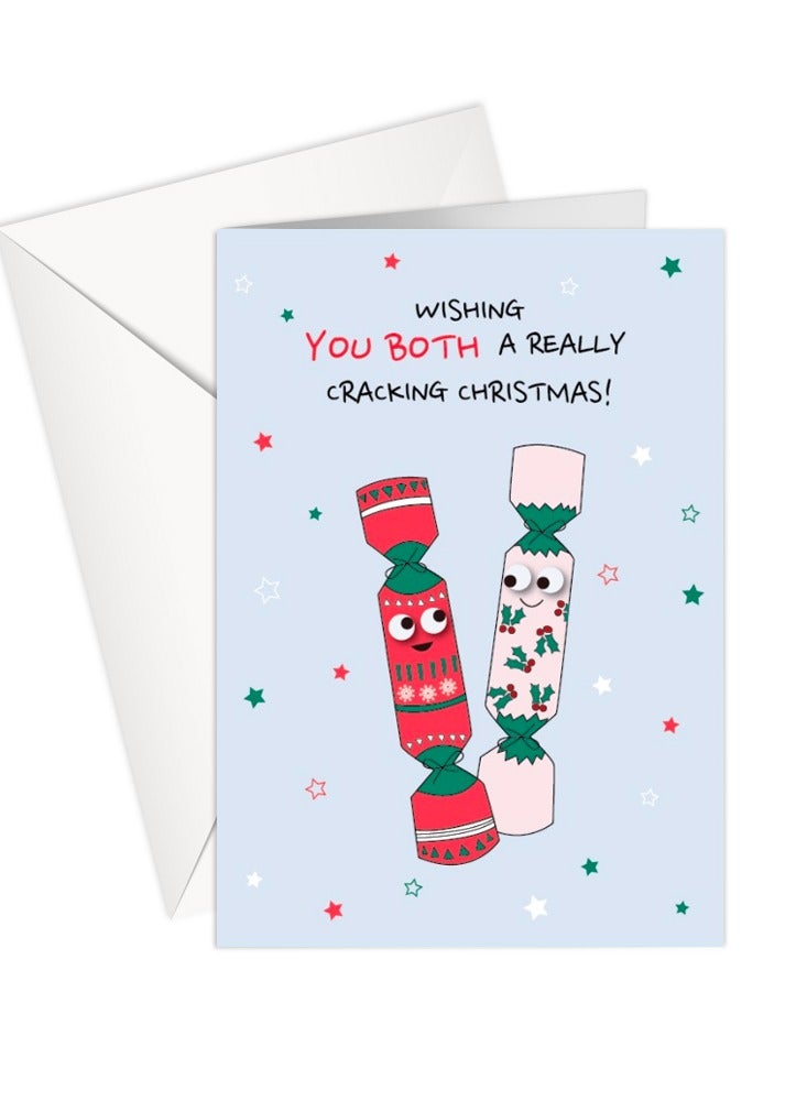 Share the Love Wishing You Both A Really Cracking Christmas | Christmas Greeting Card - Beautiful Festive Greeting for the Holiday Season - Image 1