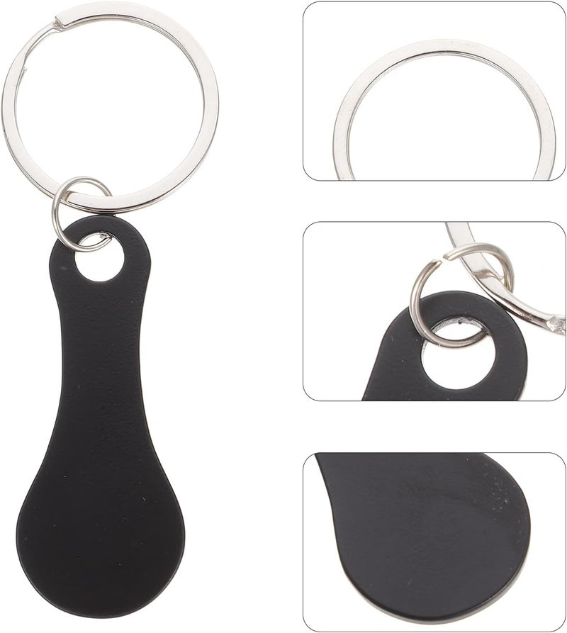 كلاراكو Klarako 2 قطعة من رموز عربة التسوق سلسلة مفاتيح معدنية مفاتيح تحرير عربة التسوق - Image 5