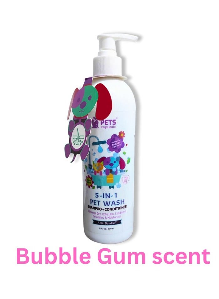 Pets Republic Anti Dandruff Shampoo 5 in 1 Bubble Gum 500 ml
