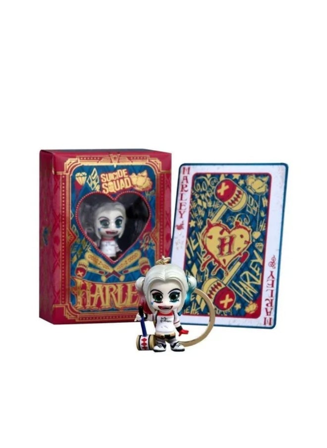 Novelty Harley Quinn Suicide Squad with Hammer Cosbaby Figure Keychain by Hot Toys 