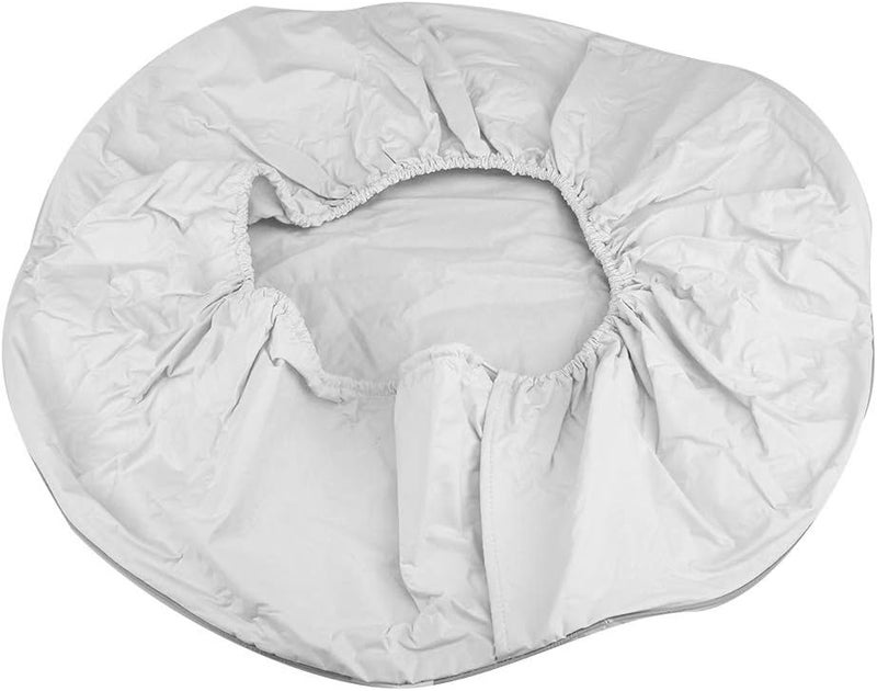 woobles 28inch Universal Tyre Cover, Spare Tire Cover Tyre Bag Waterproof for Trailer RV SUV Truck(White) - Image 1
