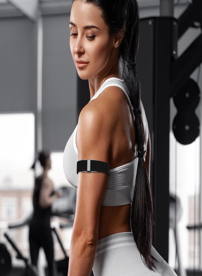 Vigamen Nylon Sport Loop Ankle/Arm Replacement Bands Compatible with Hume Band,Hook and Loop Breathable Soft Bicep Strap for Women Men,Adjustable Wristband for Fitness Tracker,Black - Image 5