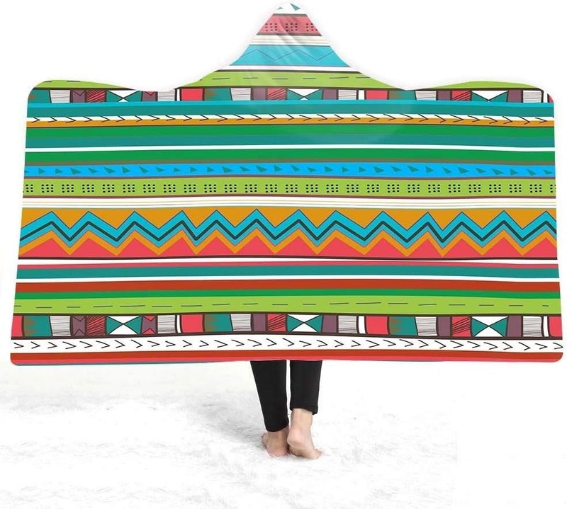Adult Child Wearing a Hat Plush Double Bohemia Magic Cloak Hooded Cloak Blanket Daily Use (Color : 4 Size : 13000cm) (8 130 * 150cm) - Image 5
